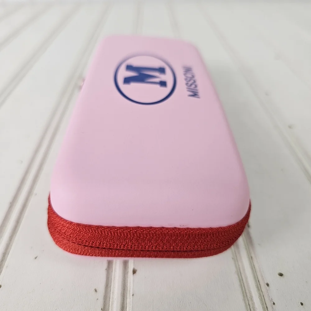 Missoni Sunglasses Case Pink Red Zip Around and Lanyard ONLY‎